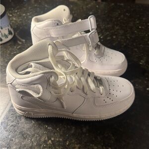 Nike White High-Top Athletic Shoes